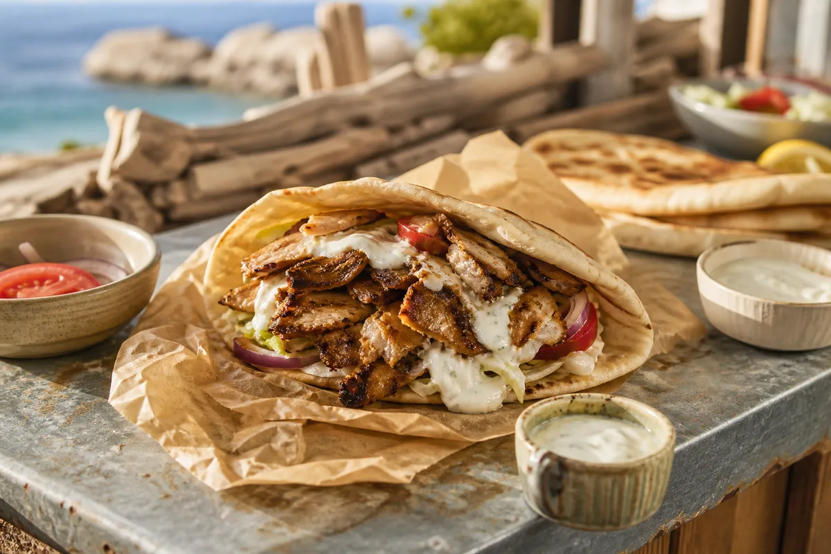 Kebab maison : la viande, le pain et la sauce blanche